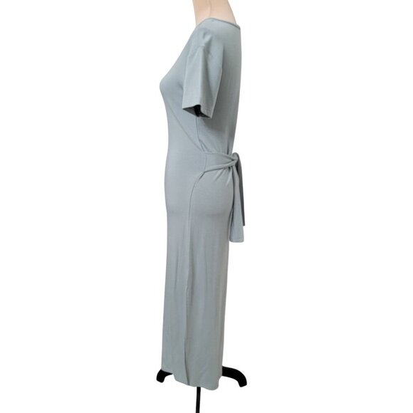BB Dakota Size XS Light Sage Green "Before Midnight" Maxi Dress w/ Side Slit - Picture 5 of 10